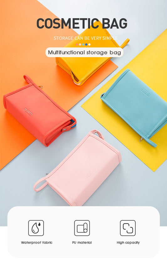 Compact Candy Color Makeup Bag