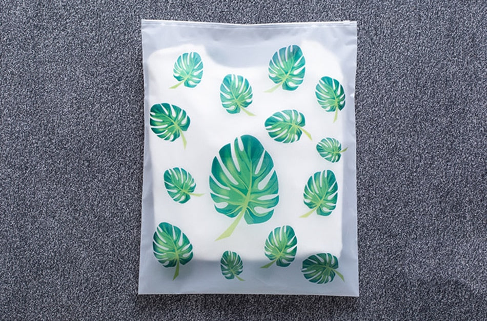 Transparent Plant Cosmetic Bag