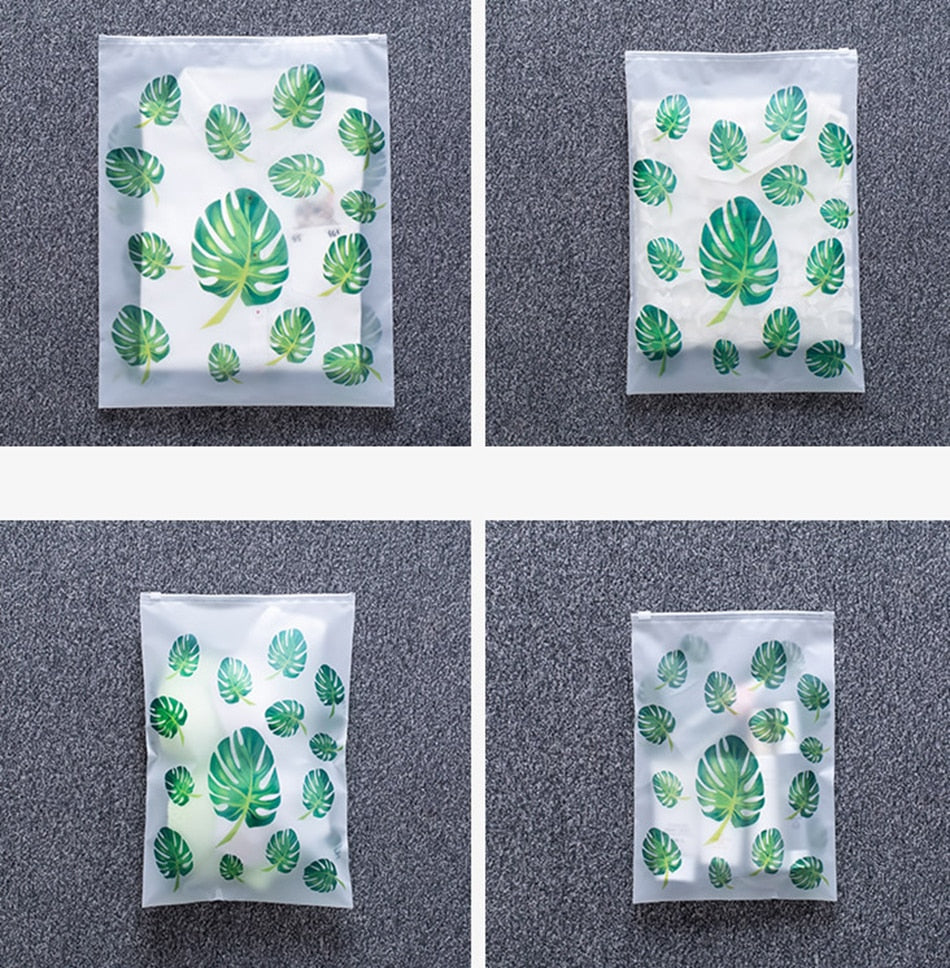 Transparent Plant Cosmetic Bag