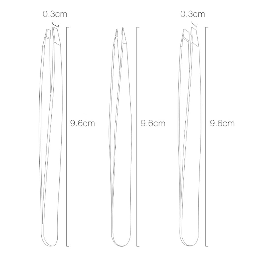 Stainless Steel Professional Eyebrow Tweezers With Leather Cover