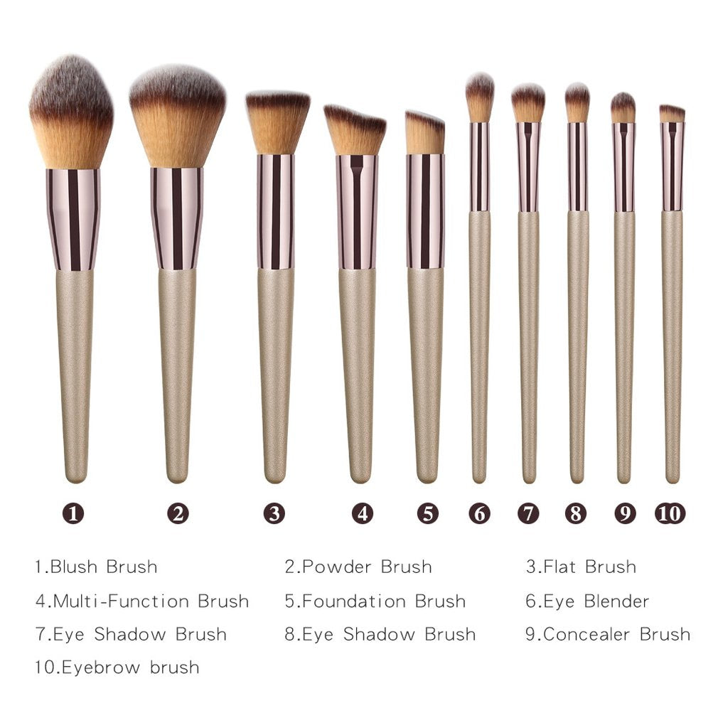The Sophie Makeup Brush Set (10 piece set)
