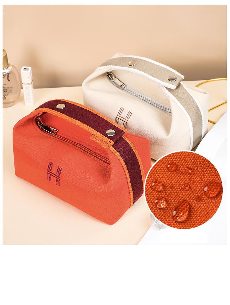 "H" Canvas Makeup Bag