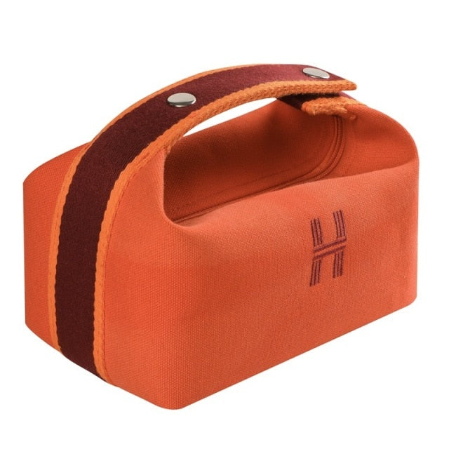 "H" Canvas Makeup Bag